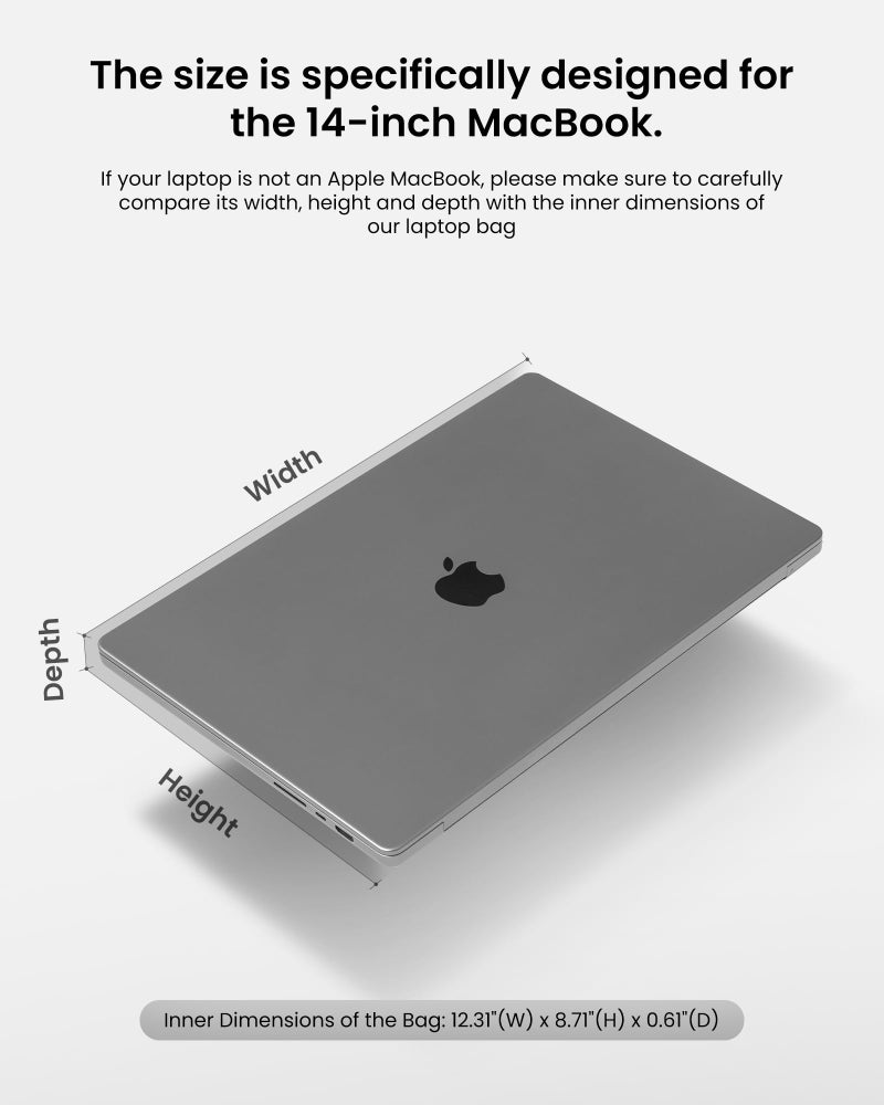 tomtoc 360 Protective Laptop Sleeve for 14-inch MacBook Pro M3/M2/M1 Pro/Max A2918 A2992 A2779 A2442 2023-2021  13.5-14.4 Inch Surface Laptop 6/5/Studio 2/1  Water-Resistant Carrying Case - Image 2
